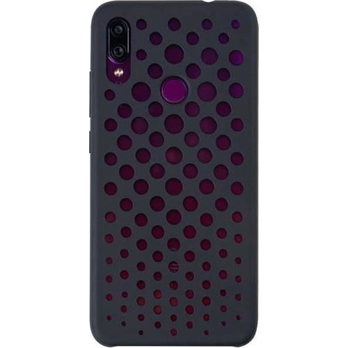 Xiaomi Mi Redmi Note 7 Perforated Case - Delikli Arka Kapak Siyah