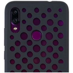 Xiaomi Mi Redmi Note 7 Perforated Case - Delikli Arka Kapak Siyah