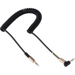 Case 4U Universal Spiral Aux Ses Kablosu Siyah