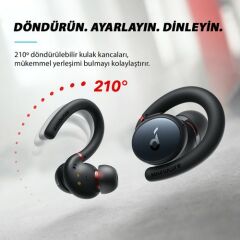 Anker Soundcore Sport X10 TWS Bluetooth 5.2 Kablosuz Kancalı Spor Kulaklık - IPX7 Suya Dayanıklı - Siyah - A3961