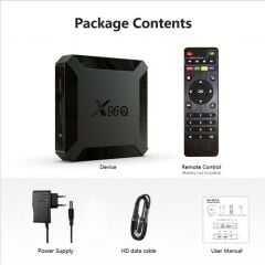 C4U X96Q 4K Smart Android 10 TV Box - Wifi Medya Oynatıcı 2 GB Ram / 16 GB Hafıza