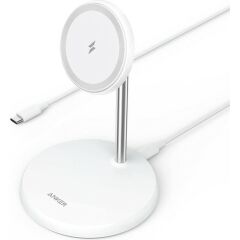 Anker PowerWave 2'si 1 Arada Manyetik Kablosuz Şarj Standı - Magsafe Uyumlu - (Anker Türkiye Garantili)
