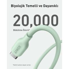 Anker 541 USB-C to Lightning Kablo  Beyaz-A80A2
