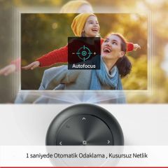 Anker Nebula Capsule II Akıllı Mini Portatif Projeksiyon 200 Lumen 720p HD Hoparlör Cep Sineması