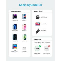 Anker 322 USB-C to Lightning Kablo - A81B6 -