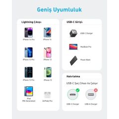 Anker 322 USB-C to Lightning Kablo - A81B6 -