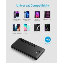 Anker 323 Powerbank 10000mAh - PowerCore 10K II Taşınabilir Hızlı Şarj Cihazı - 12W - Siyah - A1334