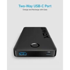 Anker 323 Powerbank 10000mAh - PowerCore 10K II Taşınabilir Hızlı Şarj Cihazı - 12W - Siyah - A1334