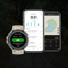 Amazfit T-Rex Akıllı Saat - Amoled Ekran - 5 ATM Suya Dayanıklı - Khaki