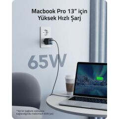 Anker PowerPort III 3-Port 65W şarj - A2667