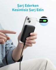Anker 321 MagGo Powerbank - Siyah - A1616