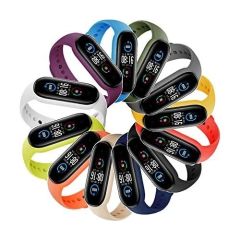 Case 4U Xiaomi Mi Band 6 / Mi Band 5 Akıllı Bileklik Kordonu Silikon Kum Siyah