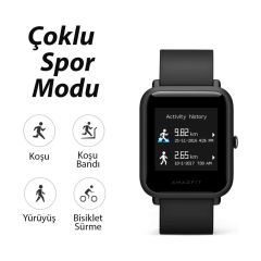 Xiaomi Amazfit Bip Lite Bluetooth Nabız Akıllı Saat - Global Versiyon - Siyah