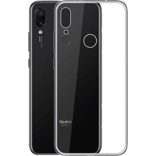 Case 4U Xiaomi Redmi Note 7 Kılıf Süper Silikon Şeffaf Arka Kapak Şeffaf