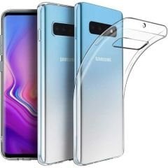 Case 4U Samsung Galaxy S10 Plus Uyumlu Kılıf Süper Silikon Arka Kapak Şeffaf