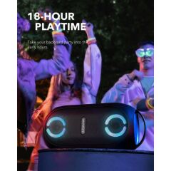 Anker Rave Mini 80W Kablosuz Bluetooth Hoparlör - IPX7 - TWS Party Speaker - Ses Bombası