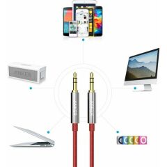 Anker 3.5mm Aux Ses Kablosu 1.2 mt - Kırmızı - A7123