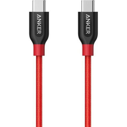 Anker Powerline+ USB-C to USB-C Şarj/Data Kablosu 0.9 Metre - Kırmızı - Taşıma Çantalı  - A8187