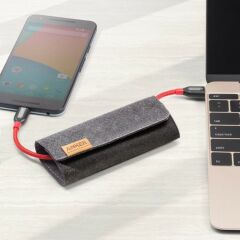 Anker Powerline+ USB-C to USB-C Şarj/Data Kablosu 0.9 Metre - Kırmızı - Taşıma Çantalı  - A8187