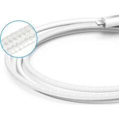 Anker PowerLine+ Lightning 0.9 Metre Örgülü Apple Lisanslı iPhone iPad Kablo - Beyaz - Taşıma Çantalı - A8121
