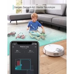 Anker Eufy RoboVac L70 Hybrid Akıllı Robot Süpürge - Silme ve Süpürme - Laser Navigasyon - Wi-Fi Uygulama Destekli - HEPA Filtreli - T2190