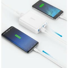 Anker Premium 60W PowerPort Speed 5 Power Delivery Hızlı Şarj Aleti - Beyaz