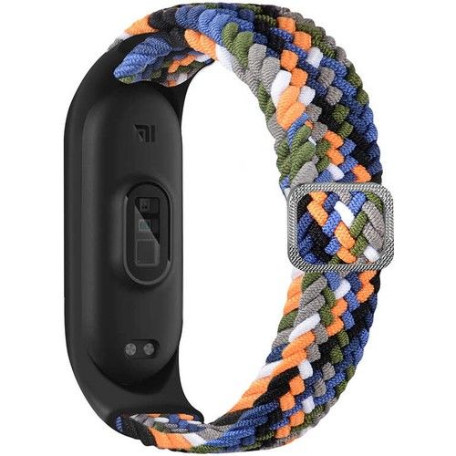 Case 4U Xiaomi Mi Band 6 / Mi Band 5 / Mi Band 4 / Mi Band 3 Akıllı Bileklik Hasır Örgü Suya Dayanıklı Kordon Kayış KRD-49 - Renkli