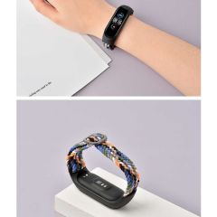Case 4U Xiaomi Mi Band 6 / Mi Band 5 / Mi Band 4 / Mi Band 3 Akıllı Bileklik Hasır Örgü Suya Dayanıklı Kordon Kayış KRD-49 - Renkli
