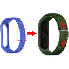 Case 4U Xiaomi Mi Band 6 / Mi Band 5 / Mi Band 4 / Mi Band 3 Akıllı Bileklik Hasır Örgü Suya Dayanıklı Kordon Kayış KRD-49 - Renkli