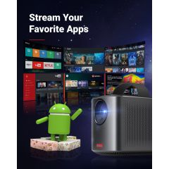 Anker Nebula Mars II Pro Android  TV Box Akıllı Taşınabilir WiFi Kablosuz Projeksiyon Cihazı ve Hoparlör - Siyah - D2323
