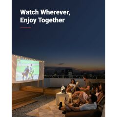 Anker Nebula Mars II Pro Android  TV Box Akıllı Taşınabilir WiFi Kablosuz Projeksiyon Cihazı ve Hoparlör - Siyah - D2323