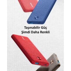 Anker PowerCore III Sense 10000 mAh Taşınabilir Şarj Cihazı - USB-C 18W PD Powerbank - Kırmızı