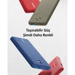 Anker PowerCore III Sense 10000 mAh Taşınabilir Şarj Cihazı - USB-C 18W PD Powerbank - Mavi