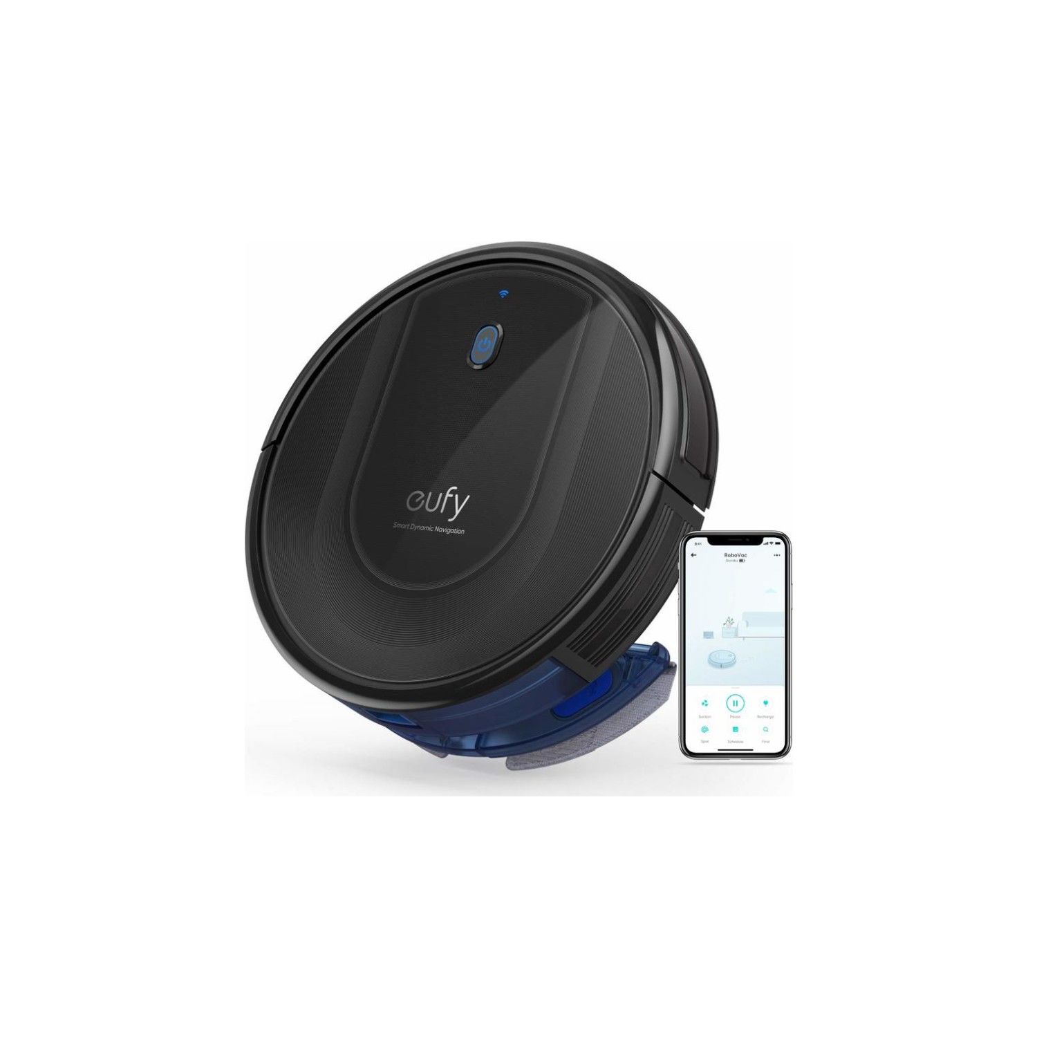 Anker Eufy RoboVac G10 Hybrid - Wi-Fi Uygulama Destekli - HEPA Filtreli Yüksek Emişli Akıllı Robot Süpürge