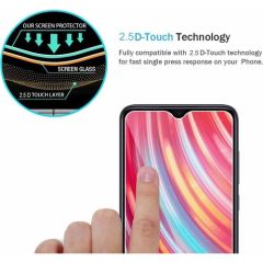 Case 4U Xiaomi Redmi Note 8 Pro Cam Ekran Koruyucu 9H Sert Temperli Şeffaf