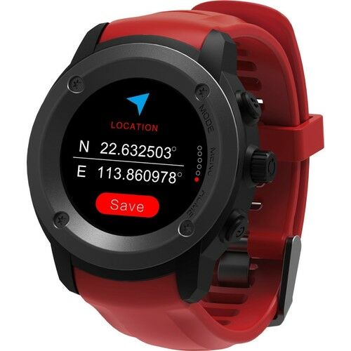 Fonemax DW-028 Bluetooth Nabız Gps Spor Aktivite Saati - Kırmızı