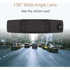 Xiaomi Yi Aynalı Araç Kamerası - Ön ve Arka Kamera - 1080P - 138° Görüş Açısı - Wifi - Darbe Anı Acil Kayıt