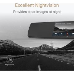Xiaomi Yi Aynalı Araç Kamerası - Ön ve Arka Kamera - 1080P - 138° Görüş Açısı - Wifi - Darbe Anı Acil Kayıt