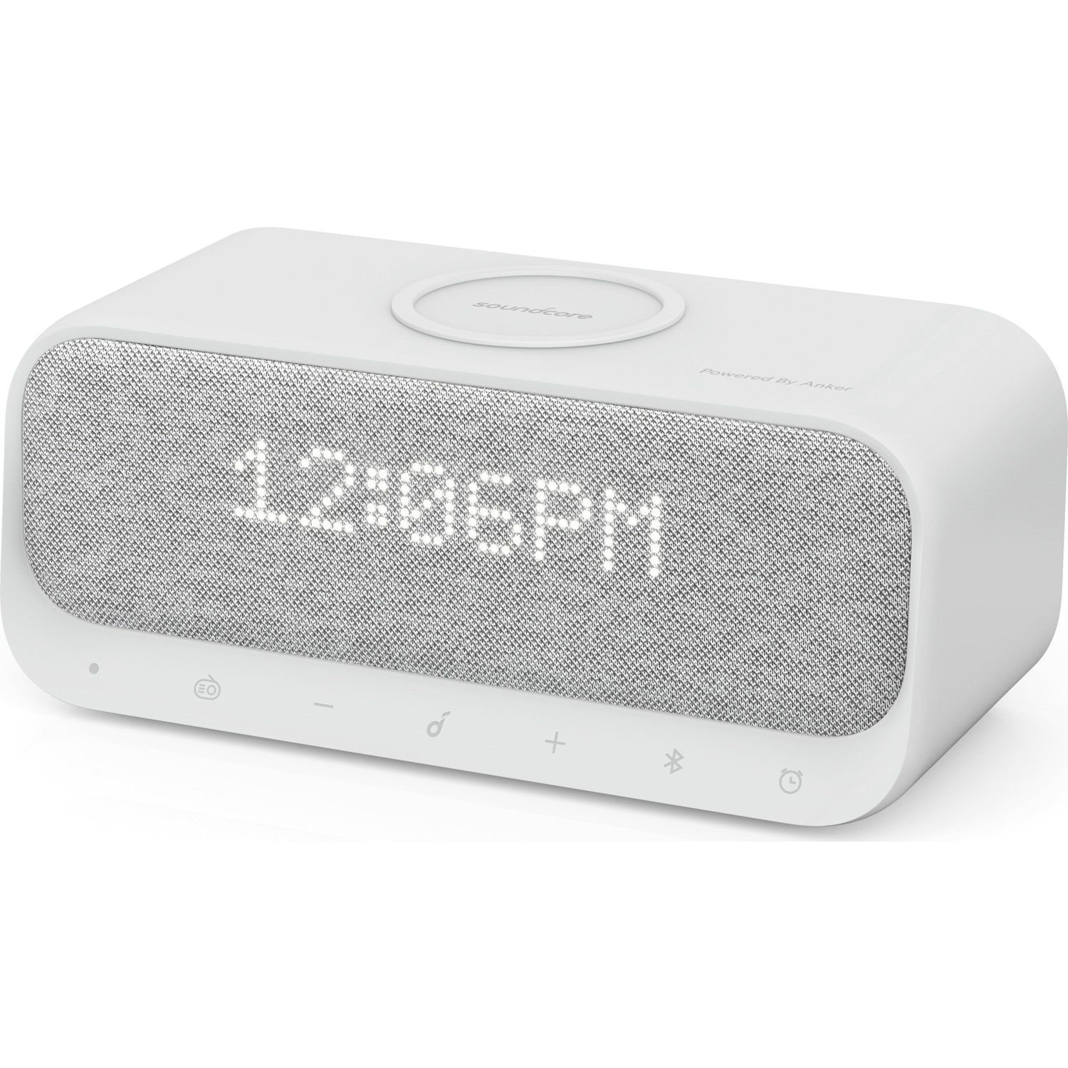 Anker SoundCore Wakey Qi Hızlı Kablosuz Şarjlı Çalar Saat FM Radyo -Stereo Hoparlör - A3300 - Gri