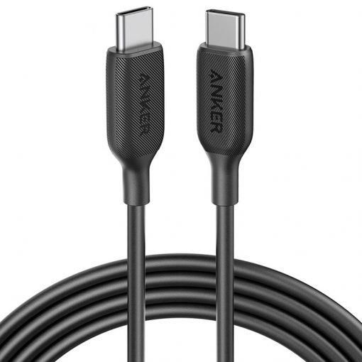Anker PowerLine III USB-C To USB-C 1.8m Şarj Kablosu - Siyah - 60W Güç Destekli