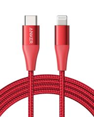 Anker PowerLine+ II USB-C To iPhone Lightning 1.8m Şarj Kablosu Kırmızı A8653