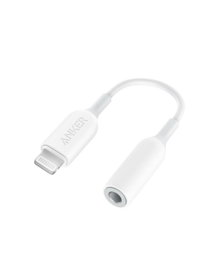 Anker Lightning to 3.5mm Çevirici Adaptör Beyaz - MFI Lisanslı - A8193