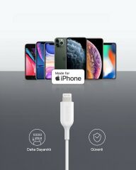 Anker Lightning to 3.5mm Çevirici Adaptör Beyaz - MFI Lisanslı - A8193