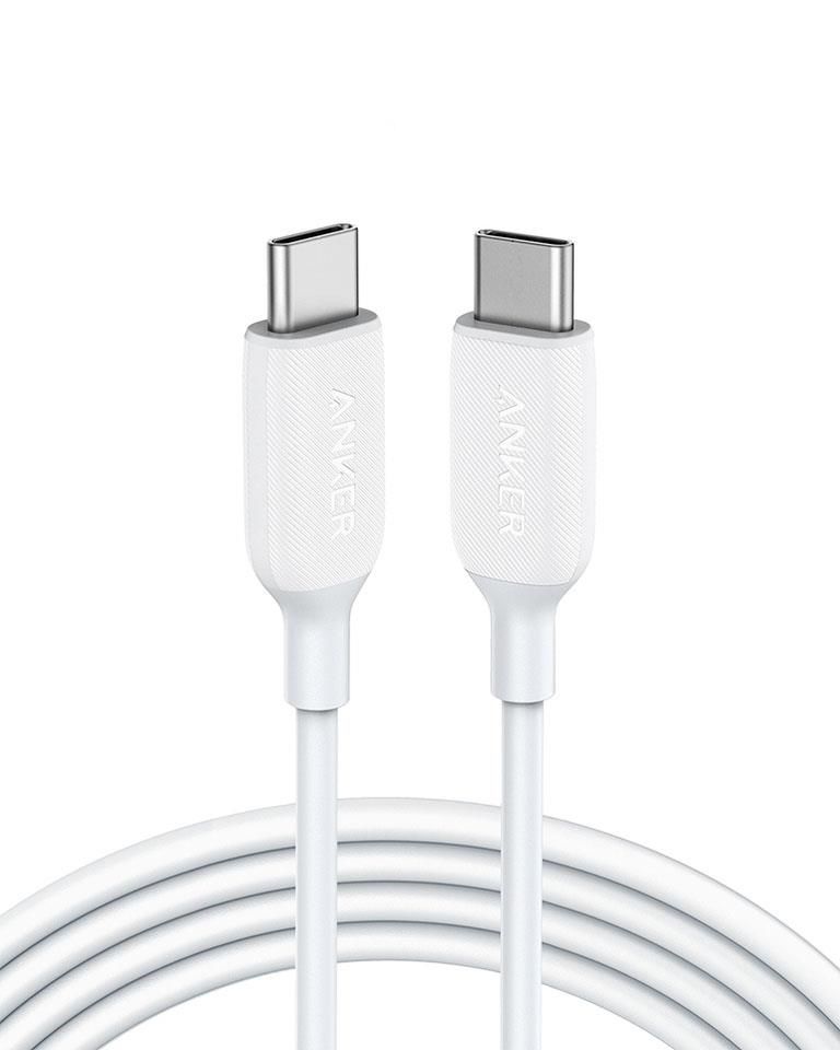 Anker PowerLine III USB-C To USB-C 1.8m Şarj/Data Kablosuz - Beyaz - 60W Güç Destekli - A8853