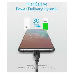 Anker PowerLine III C to C Kablo Siyah 0.9m A8852