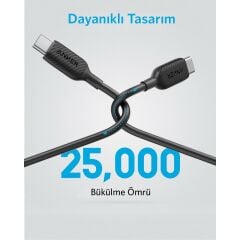 Anker PowerLine III C to C Kablo Siyah 0.9m A8852