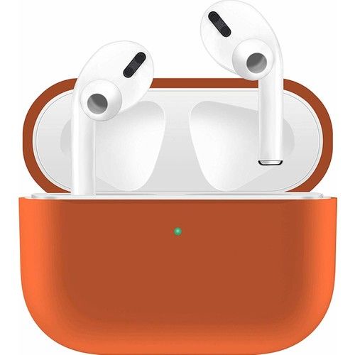 Case 4U Apple Airpods Pro Tam Kaplayan Silikon Kılıf - Turuncu
