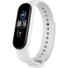 Case 4U Xiaomi Mi Band 6 / Mi Band 5 Akıllı Bileklik Kordonu Silikon Beyaz