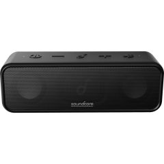 Anker SoundCore 3 16W Bluetooth Stereo Hoparlör IPX7 Suya Dayanıklılık - 24 Saate Varan Şarj - Siyah - A3117