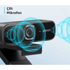 Anker PowerConf C300 Akıllı Full HD Yayıncı ve Konferans Webcam - A3361
